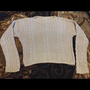 Vintage 90s glitter cropped sweater, small/medium